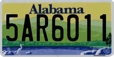 AL license plate 5AR6011