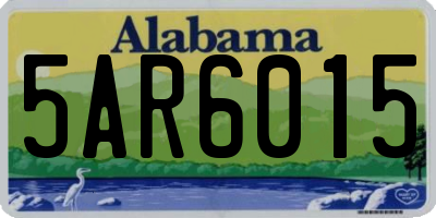 AL license plate 5AR6015