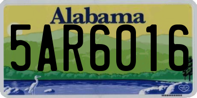 AL license plate 5AR6016