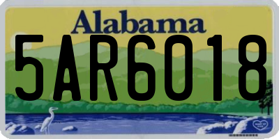 AL license plate 5AR6018