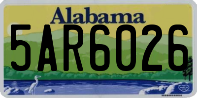 AL license plate 5AR6026
