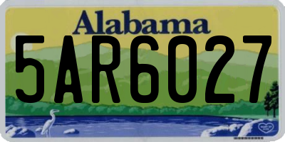 AL license plate 5AR6027