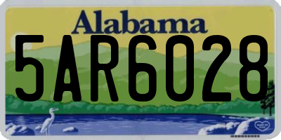 AL license plate 5AR6028