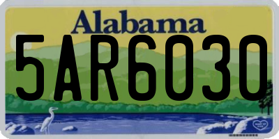 AL license plate 5AR6030
