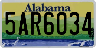 AL license plate 5AR6034
