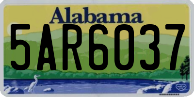 AL license plate 5AR6037