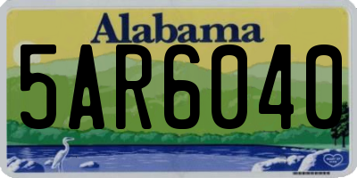 AL license plate 5AR6040