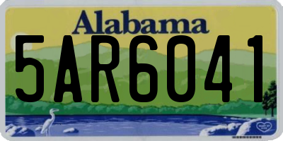 AL license plate 5AR6041
