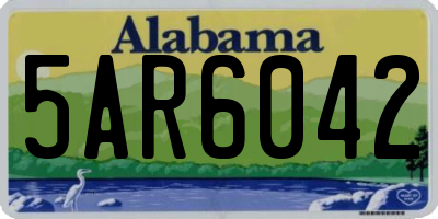AL license plate 5AR6042