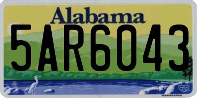 AL license plate 5AR6043