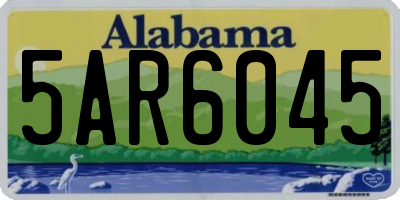 AL license plate 5AR6045