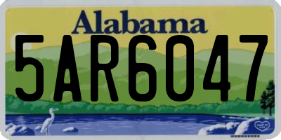 AL license plate 5AR6047