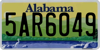 AL license plate 5AR6049