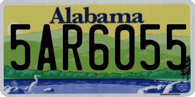 AL license plate 5AR6055