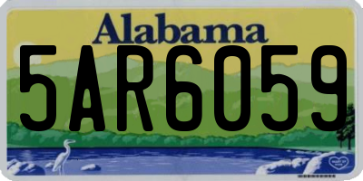 AL license plate 5AR6059