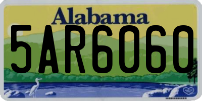 AL license plate 5AR6060