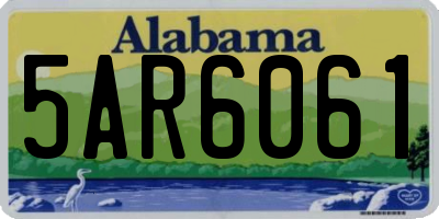 AL license plate 5AR6061