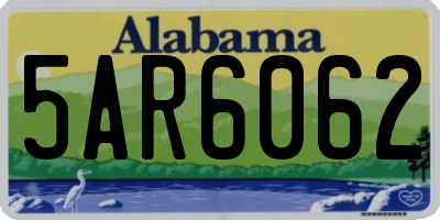 AL license plate 5AR6062