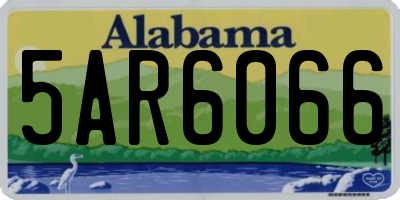 AL license plate 5AR6066