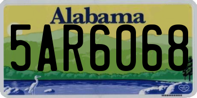 AL license plate 5AR6068