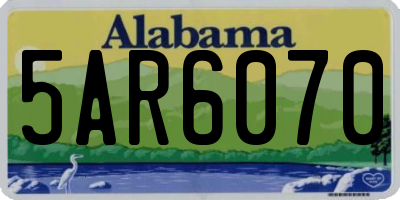AL license plate 5AR6070