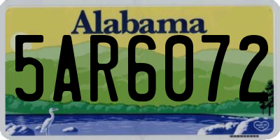 AL license plate 5AR6072