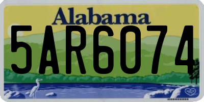 AL license plate 5AR6074