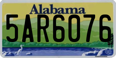 AL license plate 5AR6076
