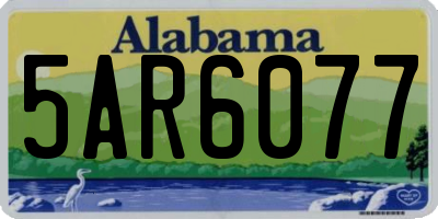 AL license plate 5AR6077