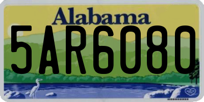 AL license plate 5AR6080