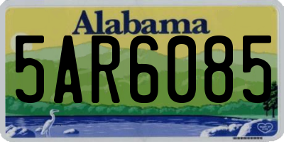 AL license plate 5AR6085