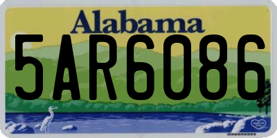 AL license plate 5AR6086