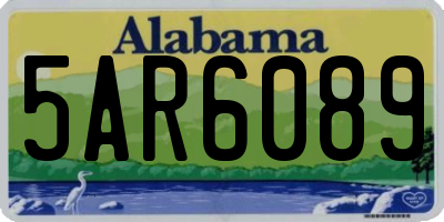 AL license plate 5AR6089