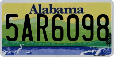AL license plate 5AR6098
