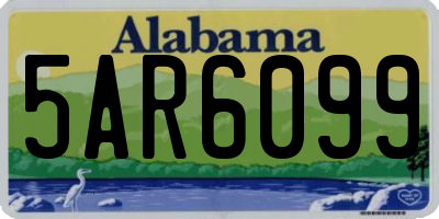 AL license plate 5AR6099