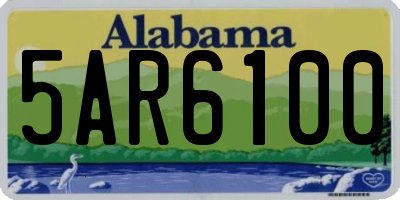 AL license plate 5AR6100