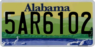 AL license plate 5AR6102
