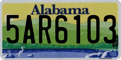 AL license plate 5AR6103
