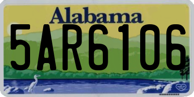AL license plate 5AR6106