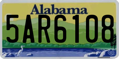AL license plate 5AR6108
