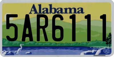 AL license plate 5AR6111