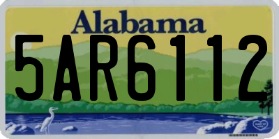 AL license plate 5AR6112