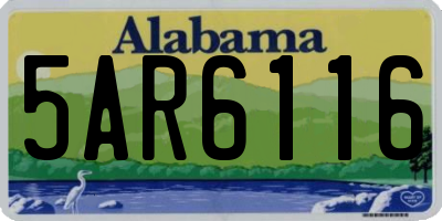 AL license plate 5AR6116