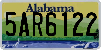 AL license plate 5AR6122