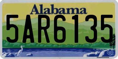AL license plate 5AR6135