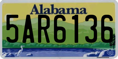 AL license plate 5AR6136