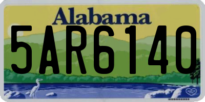 AL license plate 5AR6140