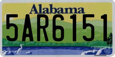 AL license plate 5AR6151