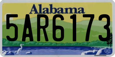 AL license plate 5AR6173