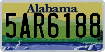 AL license plate 5AR6188